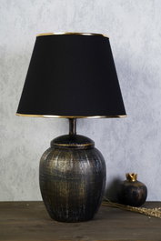 Opviq Lámpara de mesa YL255 Negro y Dorado